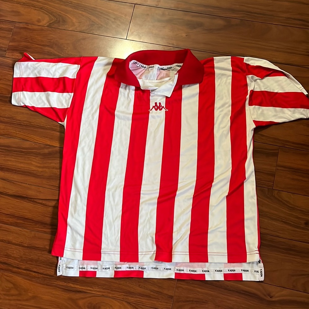 Kappa red striped polo shirt